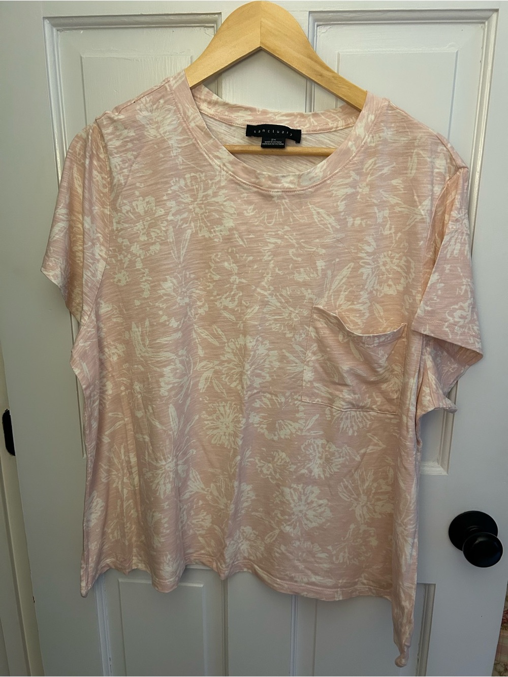 Sanctuary Blush Pink Floral Short Sleeve Tee